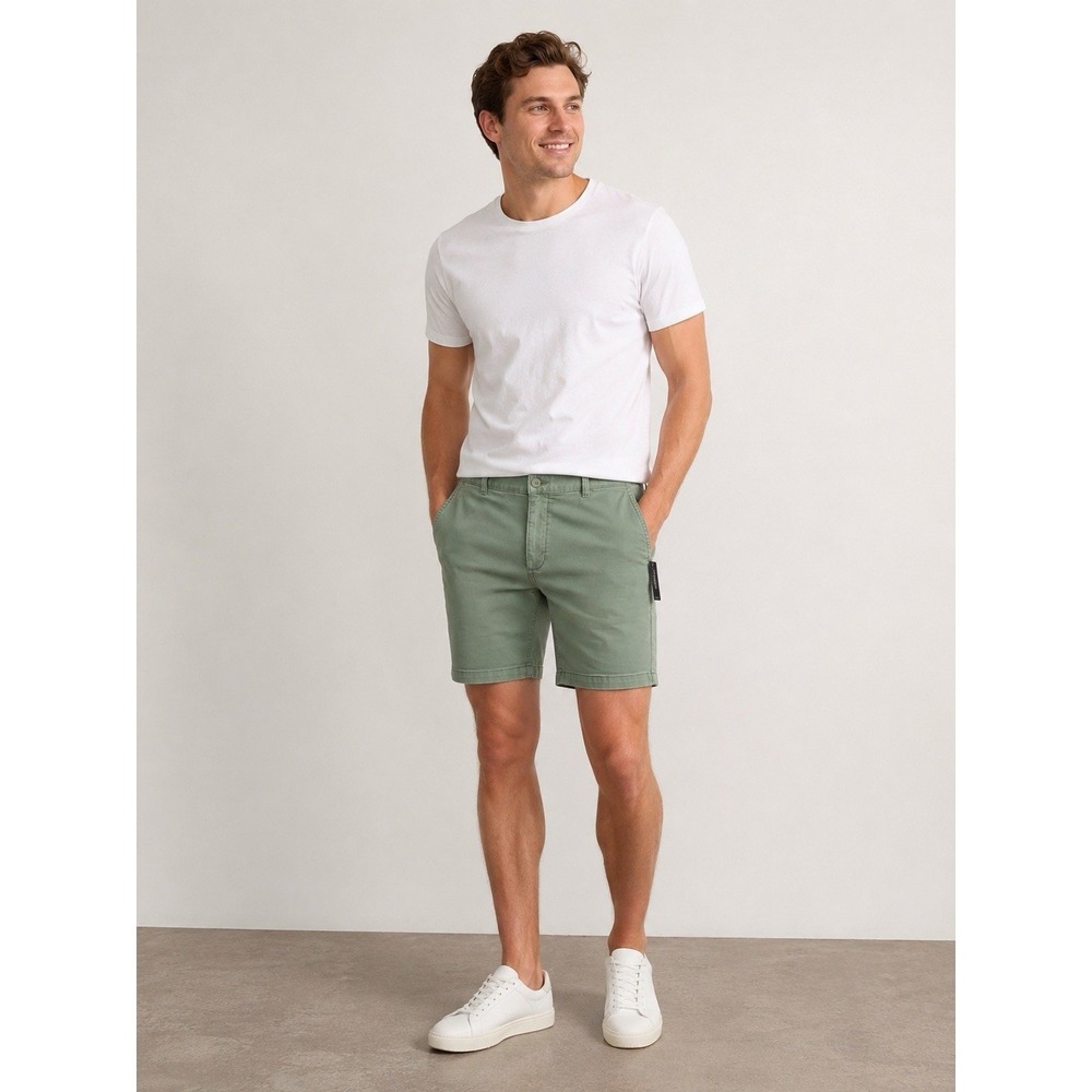 Liverpool Los Angeles Men's Sage Green Stretch Chino Shorts Size 32 NWT